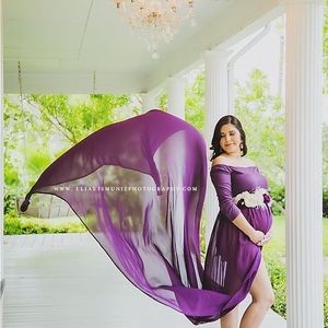 Purple Maternity gown